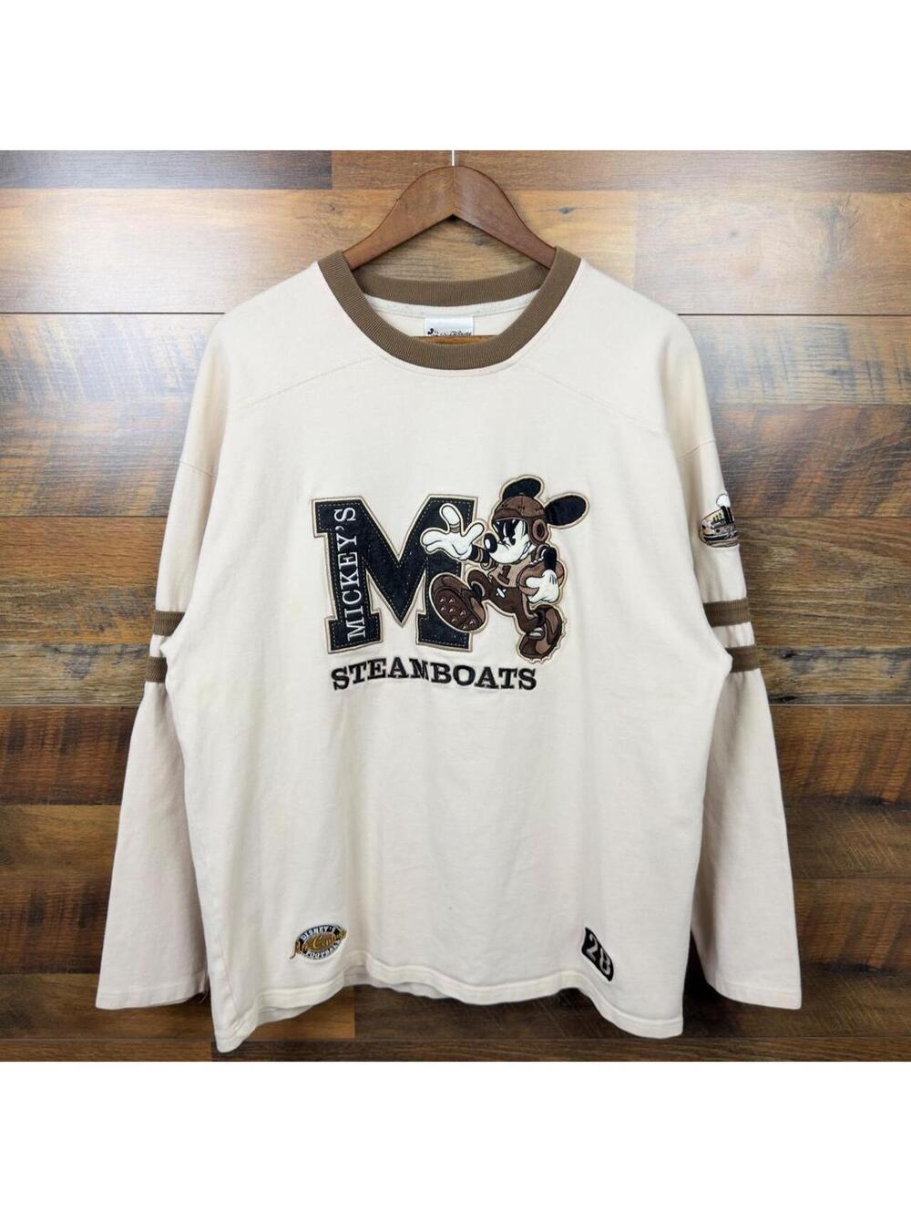 Vintage Walt Disney World Mickey Mouse Jersey Shirt Long Sleeve